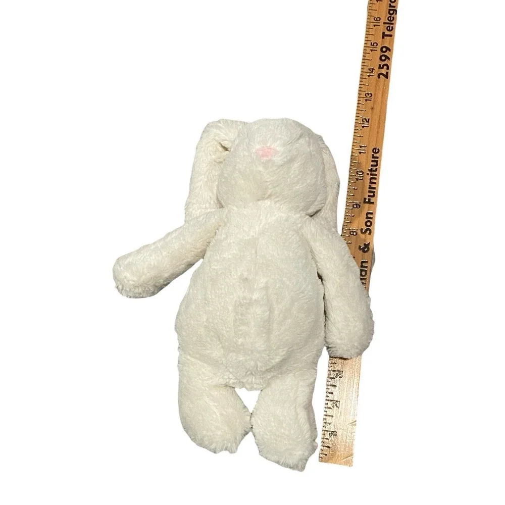 Baby Ganz Downy Bunny White Rabbit Stuffed Silky Cream Plush 11